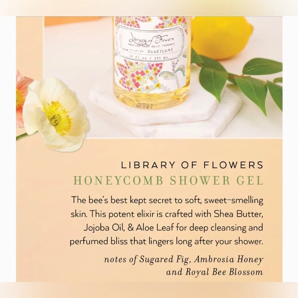 Library of Flowers Honeycomb Shower Gel